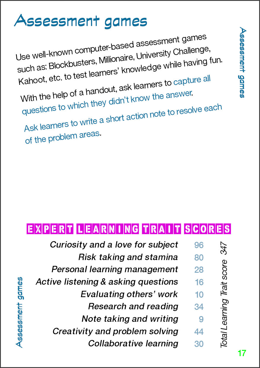 Assessment games - Card 17