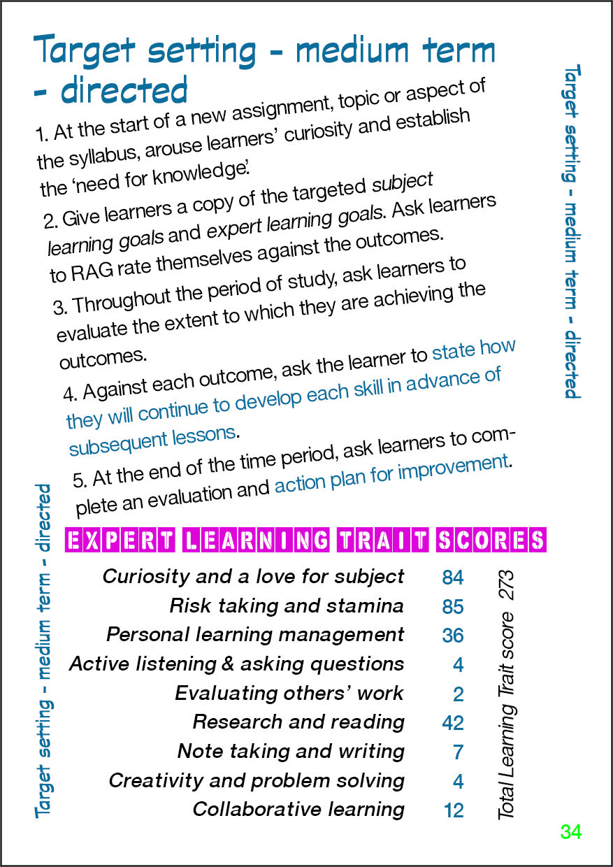 Target setting - medium term - directed - Card 34