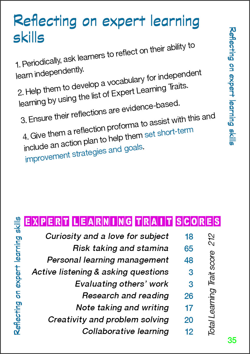 Reflecting on expert learning skills - Card 35