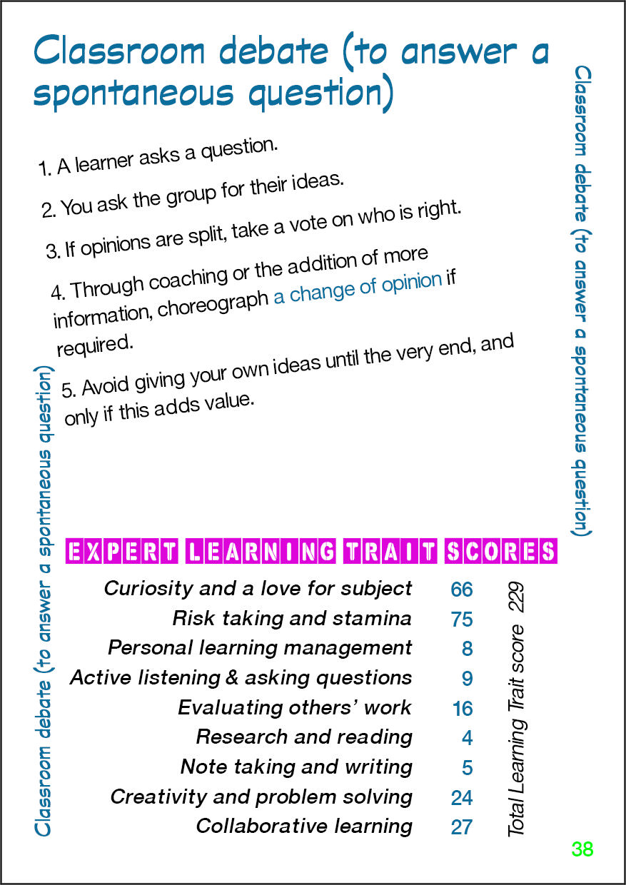 Classroom debate (answer a spontaneous question) - Card 38