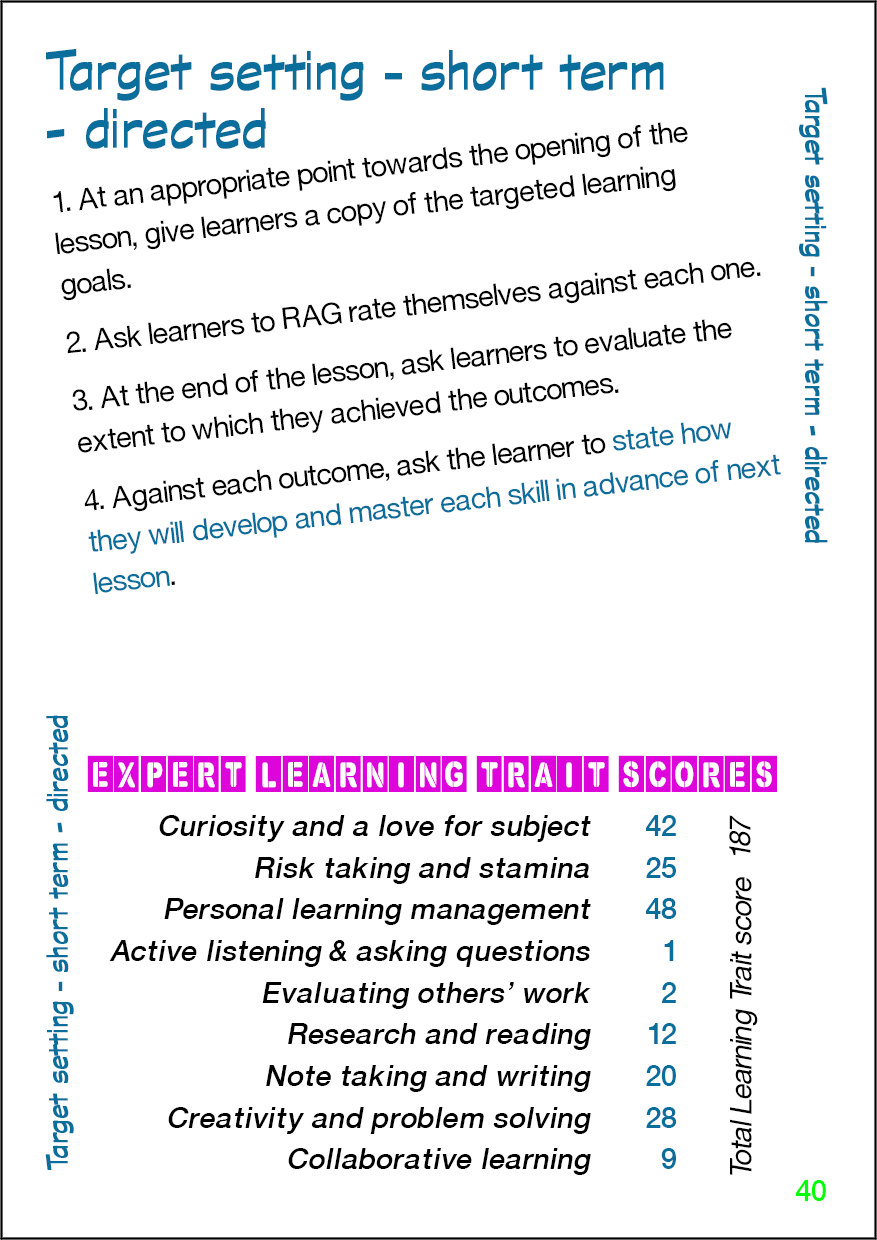 Target setting - short term - directed - Card 40