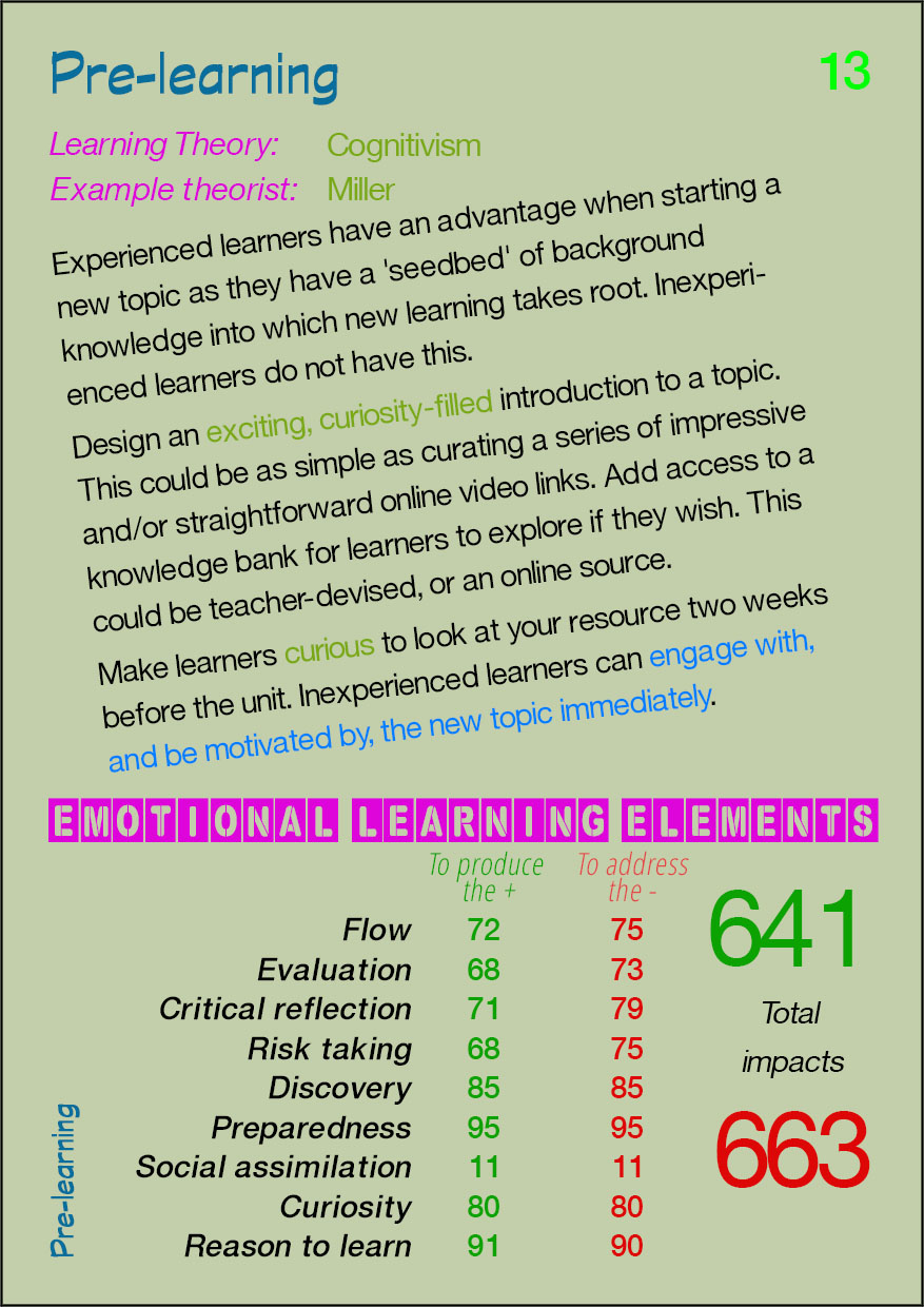 13 Pre-learning